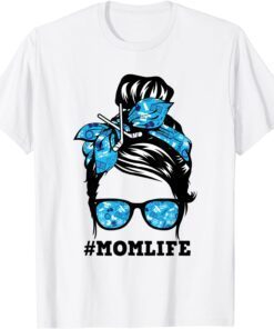 Ice Hockey Bandana Sunglasses Mom Life Mother Day Mama Tee Shirt