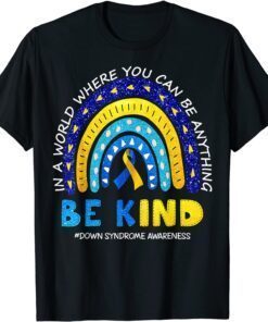 In October We Wear Blue And Yellow Down Syndrome Awareness Classic Shirt