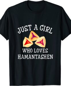 Just A Girl Who Loves Hamantashen Happy Purim Costume Party Tee Shirt
