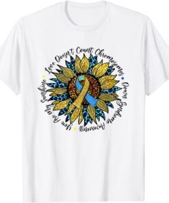 Love Doesn't Count Chromosomes Down Syndrome Sunflower Tee Shirt