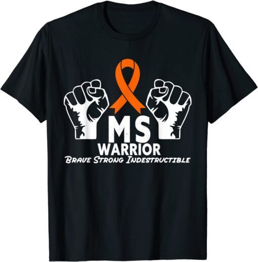 MS Warrior Indestructible Multiple Sclerosis Awareness Tee Shirt