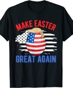 Make Easter Great Again Trump Egg Hunt American Flag Tee Shirt