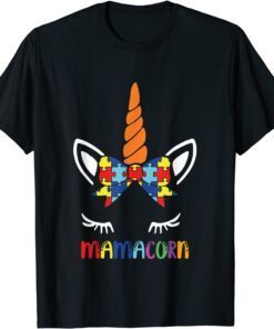 Mamacorn Unicorn Mother's Day unicorn mom Autism Awareness Tee Shirt