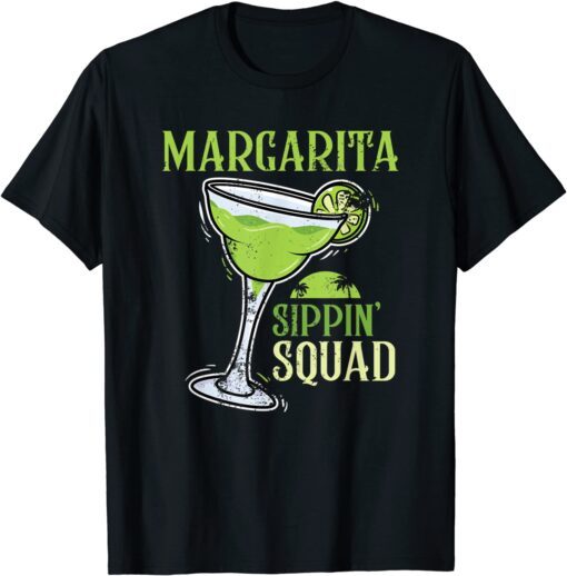 Margarita Sippin' Squad Cinco De Mayo Party Matching Tee Shirt