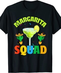 Margarita Squad Sombrero Cactus Mexican Cinco De Mayo Tee Shirt