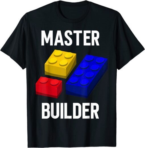 Master Builder Cute Block Building Tee Shirt