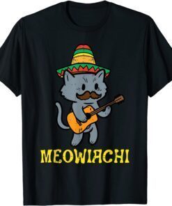 Meowiachi Cat Mariachi Cinco De Mayo Mexican Fiesta Tee Shirt