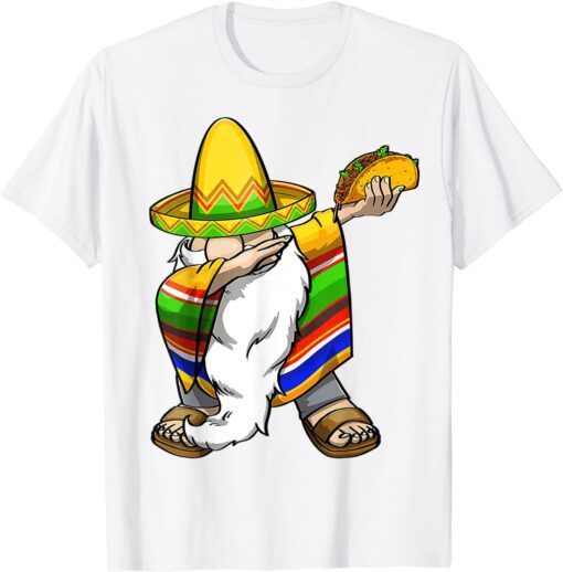 Mexican Dabbing Gnome Cinco De Mayo Poncho Sombrero Taco T-Shirt