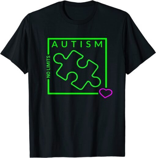 Moana Kai Surf Shop Autism Awareness No Limits Graphic Tee Shirt