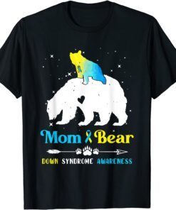 Mom Bear Family Matching Down Syndrome Awareness Tee Shirt