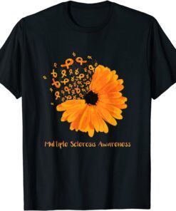 Multiple Sclerosis Awareness Ribbon Flower MS Hope Fighter Tee Shirt