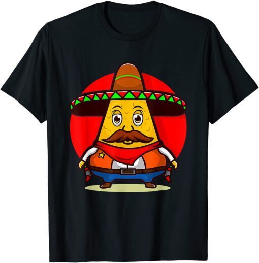 Nachos Cowboy Mexico Cinco de Mayo Nachos Cowboy Sombrero Tee Shirt