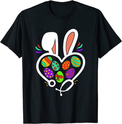 Nurse Stetoschope Easter Rabbit Ears Cute Bunny Nursing Tee Shirt