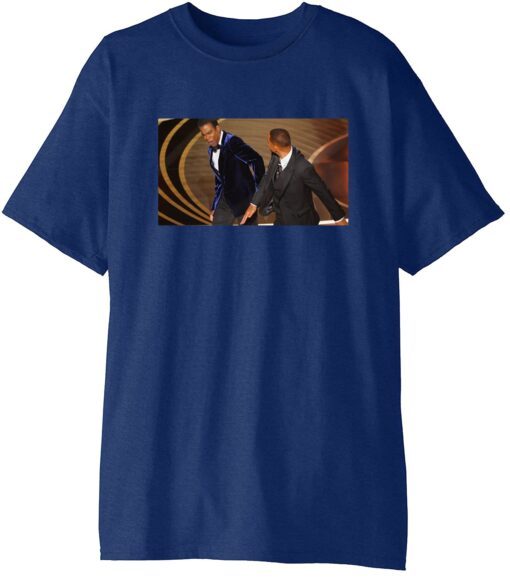 Oscars Will Smith hits Chris Rock Tee Shirt