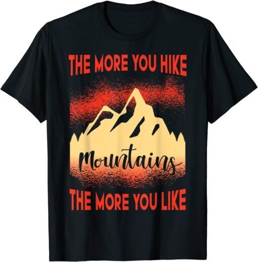 Outdoor Colorful Hiking Graphic Camping Mountains Nature Tee Shirt