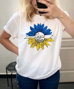 Peace In Ukraine Sunflower Stand With Ukraine Anti War Love Ukraine T Shirt