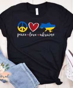 Peace Love Ukraine I Stand with Ukraine Save Ukraine Shirt