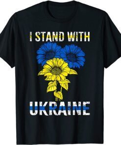 Peace in Ukraine Sunflower Ukrainian Flag Love Ukraine Shirt