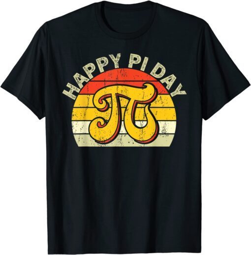 Pi Math Science STEM 3.14 Pi Day Vintage Retro Tee Shirt