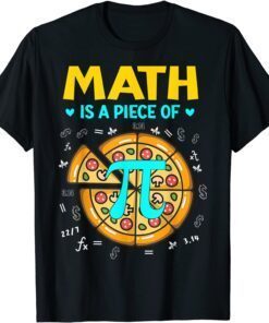 Pi day 3.14 Math Is A Piece Of Pizza Bitcoin Start Tee Shirt