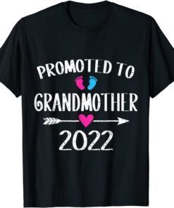 Promoted To Grandmother Gender Reveal Family Tee Shirt