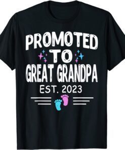 Promoted To Great Grandpa 2023 - To Be Pregnancy Reveal 2023 Tee Shirt