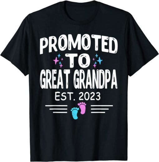 Promoted To Great Grandpa 2023 - To Be Pregnancy Reveal 2023 Tee Shirt