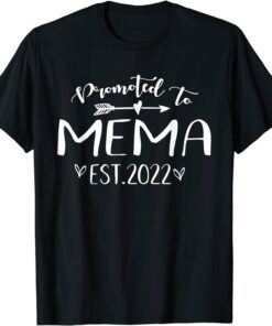 Promoted to MeMa Est 2022 Mothers Day Grandma Tee Shirt