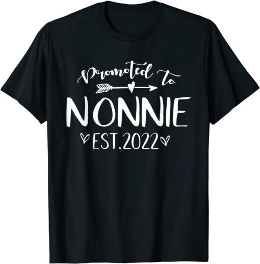 Promoted to Nonnie Est 2022 Mothers Day Grandma Tee Shirt