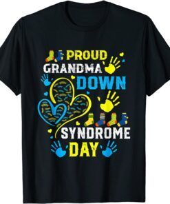 Proud Grandma T21 World Down Syndrome Awareness Day Ribbon Tee Shirt