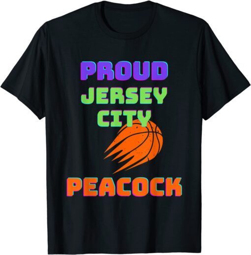 Proud Jersey City Peacock Basketball Tee Shirt