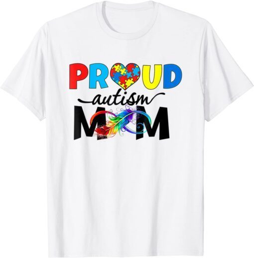 Proud Mom Autism Awareness Family Matching Tee Shirt