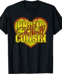 Proud Softball Cousin Family Matching Tee Shirt