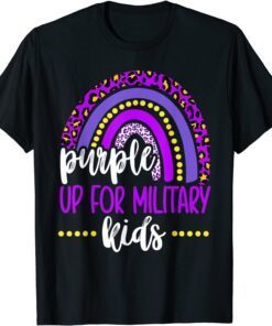 Purple up for military kids Rainbow Military child Month Tee Shirt