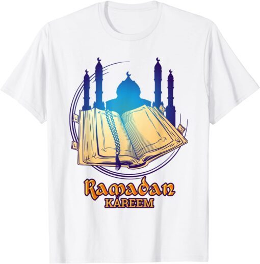 Ramadan Kareem Pray For Mubarak Vintage Retro Muslim Tee Shirt