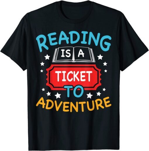 Reading Adventure Library Student Teacher Book Lovers Tee Shirt