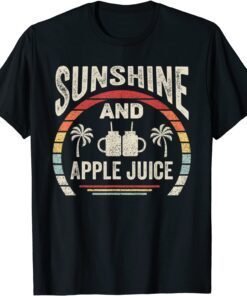 Retro Sunshine And Apple Juice Summer Tee Shirt