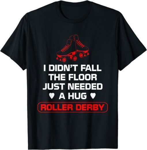 Roller Derby Player Fall on Floor Skating Team T-Shirt