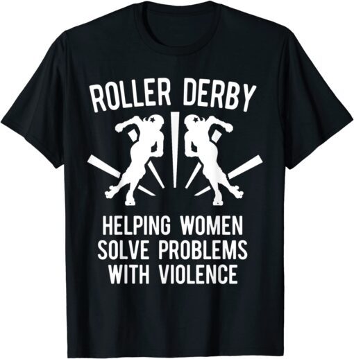 Roller Derby Player Solving Problem Skating Team Tee Shirt