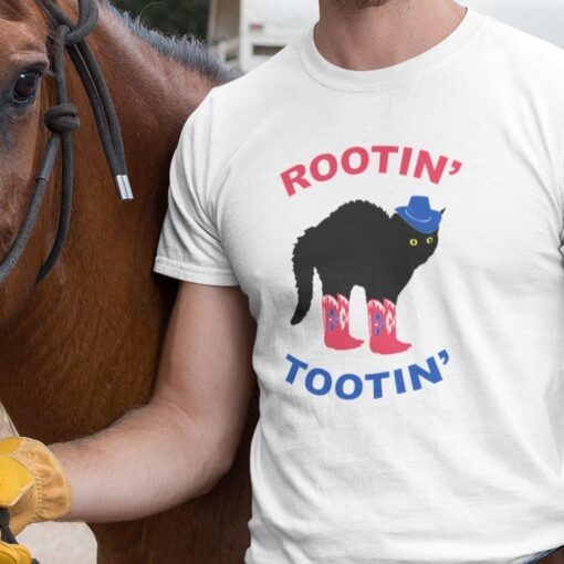 Rootin Tootin Cat Cowboy Cat Tee Shirt