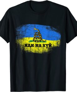 Russian Warship, Snake Flag, Ukrainian Flag Peace Ukraine T-Shirt