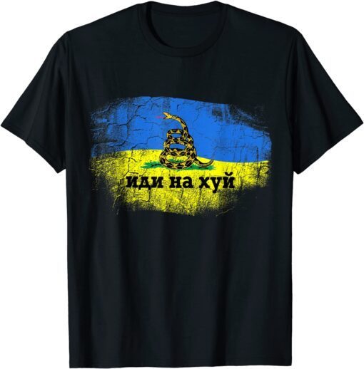 Russian Warship, Snake Flag, Ukrainian Flag Peace Ukraine T-Shirt