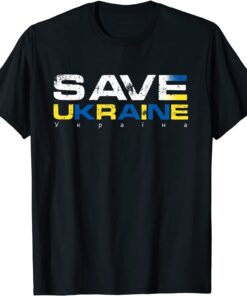 Save Ukraine Flag I Stand with Ukrainians Grown with Pride Love Ukraine T-Shirt