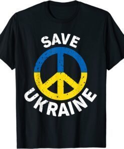 Save Ukraine I Stand With Ukraine Ukrainian Flag Peace Lover Peace Ukraine T-Shirt