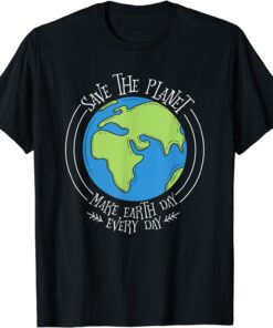 Save the Planet World Earth Day Conservation Planet Vintage Tee Shirt