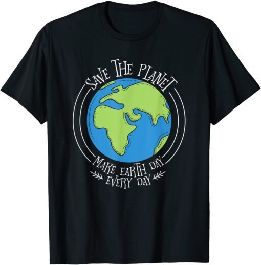 Save the Planet World Earth Day Conservation Planet Vintage Tee Shirt