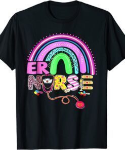 School Nurse Bunny Nursing Rainbow Easter Christians T-Shirt