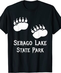 Sebago Lake State Park Maine Bear Paw Claws Camping T-Shirt