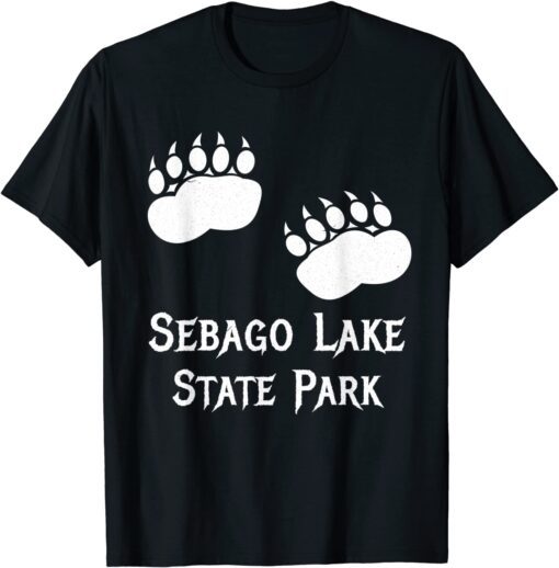 Sebago Lake State Park Maine Bear Paw Claws Camping T-Shirt