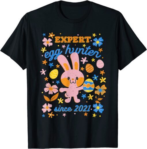 Since 2021 Egg Easter Bunny Kawaii Happy Easter Sunday Tee Shirt